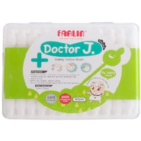 تصویر گوش پاک کن فارلین محافظ دار 60عددی Farlin Farlin Paper Stem Safety Cotton Bud 60 Pieces code: TOP113