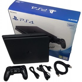 تصویر Ps4 slim 500 update با تمام متعلقات و یک دسته اصلی کارکرده 