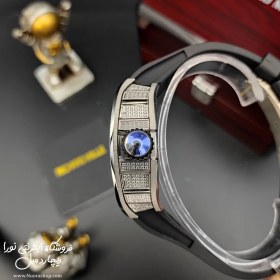 تصویر ساعت ریچارد میل ببر و اژدها نقره ای بند مشکی RM 51-01 ساعت مچی ریچارد میل (Richard mille)