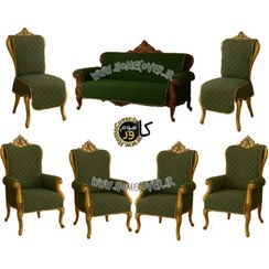 تصویر کاور مبل 9 نفره سلطنتی مدل سه لایه هوم کاور 