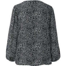 تصویر بلوز مشکی خال خالی زنانه چیبو 