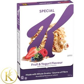 تصویر کورن فلکس اسپشیال کی با طعم ماست و انواع توت (360 گرم) special k 