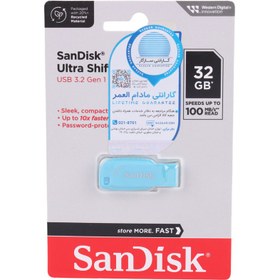 تصویر فلش مموری سن دیسک مدل ULTRA SHIFT CZ410 ظرفیت 32 گیگابایت ULTRA SHIFT CZ410 USB 3.0 32GB Flash Memory