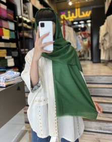 تصویر شال نخی ساده لینن کد 116 