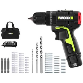 تصویر دریل شارژی 12 ولت ورکس مدل WU131.2 Works cordless drill 12V WU131.2