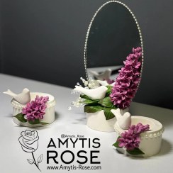 تصویر آینه شمعدان عید (بنفش) 1007# 