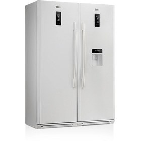 تصویر یخچال فریزر دوقلو 40 فوت لئوکو مدل اینترنال | INTERNAL leoco 40 feet twin fridge freezer model internal White leather