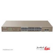 تصویر سوئیچ POE آی پی کام IP-Com G1126P رکمونت 24 پورت 10/100/1000Mbps 