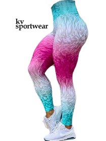 تصویر لگ کمر پهن ورزشی زنانه سابلی کد 002 Sabley womens sports wide waist leggings code 002