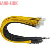 تصویر دسته سیم برق ورودی پاور ماینر مدل 10 سر 6pin/10 Miner Power Supply Cable