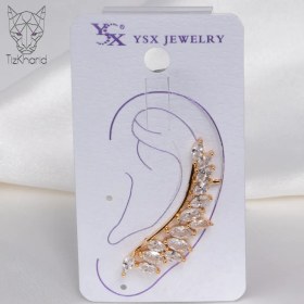 تصویر گوشواره ایرکاف جوانه گندم YSX earcuff diamond cluster ysx