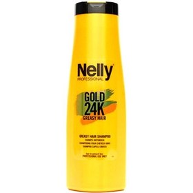 تصویر نرم کننده مو نلی Nelly سری Gold 24K مدل Greasy Hair (موی چرب) حجم 400 میلی لیتر 