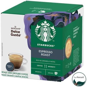 تصویر کپسول قهوه دولچه گوستو 12 عددی STARBUCKS مدل BLONDE ESPRESSO ROAST Starbucks Dolce Gusto Blonde Espresso Roast