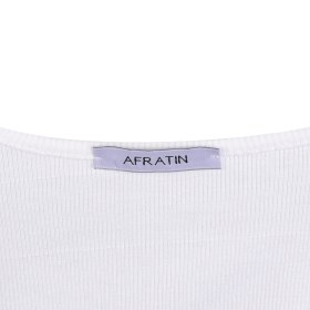 تصویر پیراهن یقه گرد زنانه افراتین مدل نازگل کد 9605 رنگ سفید 