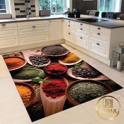 تصویر فرشینه آشپزخانه طرح ادویه کد۵۰ kitchen rug 050