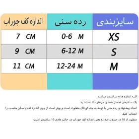 تصویر جوراب بچه گانه کبریتی طرح خرس مهربون 