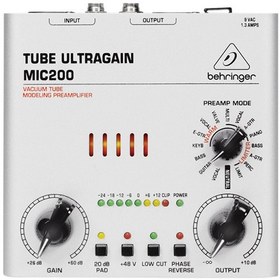 تصویر پری آمپلی فایر میکروفون بهرینگر مدل Tube Ultragain MIC200 Behringer Tube Ultragain MIC200