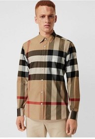 تصویر پیراهن چهارخانه شتری مردانه بربری 