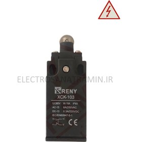 تصویر میکروسوئیچ فشاری قرقره مدل CLS-103 لیمیت سوئیچ بدنه باکالیت فشاری قرقره دار RENY مدل CLS-103