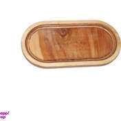 تصویر سینی سرو چوبی بیضی کافی شاپی 071 