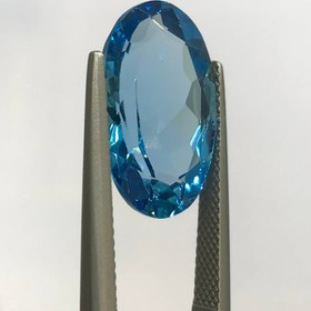 تصویر نگین توپاز آبی سوئيس درجه يك اصل سایز 18*11 