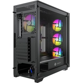 تصویر کیس کامپیوتر لاجی کی C465B RGB Mid Tower مشکی Logikey C465B RGB Mid Tower Black Computer Case