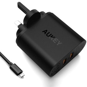 تصویر شارژر دیواری 2 پورت آکی Aukey PA-T16 Quick Charge 3.0 Wall Charger 