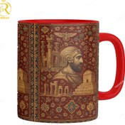 تصویر ماگ طرح کوروش هخامنشیان کد9187 Mug design of Cyrus the Achaemenid, code 9187
