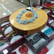 تصویر دستبند چیپسی سنگ آکوامارین طبیعی | آرامش‌بخش و انرژی مثبت 