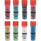 تصویر پودر رنگ رزین اپوکسی اوریران مدل Mica Pearl حجم 15 میلی‌لیتر بسته 8 عددی 