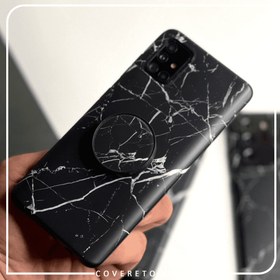تصویر کاور ماربل اورجينال با پاپ سوكت مناسب برای گوشی شیائومی مشکی, redmi-note8pro 106608400