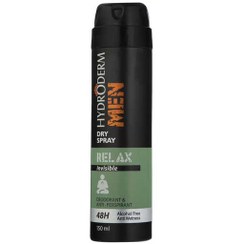 تصویر اسپری دئودورانت مردانه Men Relax Invisible حجم 150میل هیدرودرم Hydroderm Men Relax Invisible Deodorant Dry Spray 150ml