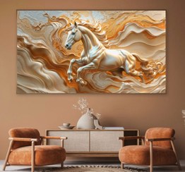 تصویر تابلو دکوراتیو اسب دونده - ۱ 