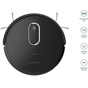 تصویر جارو رباتیک هوشمند پاورولوژی مدل PSRBVCBK Powerology Smart Robotic Vacuum Cleaner 2600mAh 20W