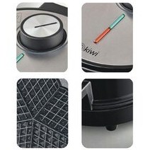 تصویر وافل ساز استیل ضد زنگ KSM 2442 با صفحه نچسب اورجینال Kivi 