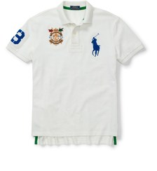 تصویر پولو شرت رالف لورن Ralph Lauren CUSTOM-FIT BIG PONY CREST POLO WHITE 