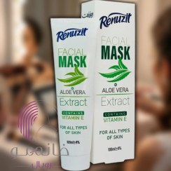 تصویر ماسک صورت حاوی عصاره آلوئه‌ورا برند رینوزیت حجم 100 میل 