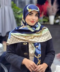 تصویر روسری ابریشم ژاکارد 