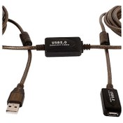تصویر کابل USB 2.0 افزایش طول فرانت 15 متری (اکتیو) ا (Faranet USB 2.0 Active Extension Cable 15M (Chipset (Faranet USB 2.0 Active Extension Cable 15M (Chipset
