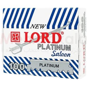 تصویر نیم تیغ سنتی لرد مدل پلاتینیوم بسته 100 عددی Lord Platinum Single Edge Razor Blades 100pcs