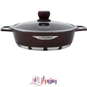 تصویر تابه گرانیتی لایف اسمایل مدل FLCMSHR24 LIFE SMILE FLCMSHR24 Shallow Pot with Granite Coating