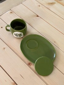 تصویر ماگ سرامیکی برگ زیتون ماگ سرامیکی برگ زیتون