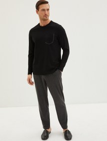 تصویر ست پیژامه فاق نرمال آستین بلند راسته مردانه | کیگیلی Kiğılı 263853 