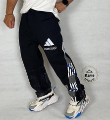 تصویر شلوار مردانه مدل ۴نوار پیستوله جاگر | بالنسیاگا آدیداس - فری سایز L الی 3XL Balenciaga Men’s Baggy jagger Pants 4-Stripes Pistol Design