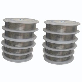 تصویر سیم مفتول ساخت زیورآلات کد 0.5mmSTELL مجموعه 10 عددی (رنگ استیل) 