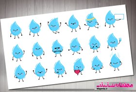 تصویر وکتور قطره آب 02 