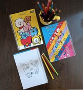 تصویر دفتر رنگ آمیزی طرح بی تی اس بی تی 21 bts bt21 coloring book