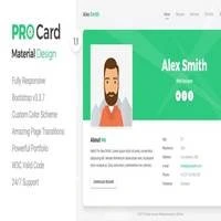 خرید و قیمت قالب رزومه اچ تی ام ال PRO Card | ترب