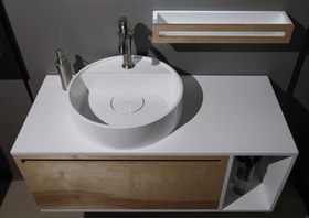 تصویر کابینت روشویی ایواریا مدل A-100-1 - فولست کامل روشویی کابینتی 