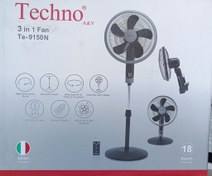 تصویر پنکه 3 حالته تکنو مدل Te9150N گارانتی 18 ماه Techno 